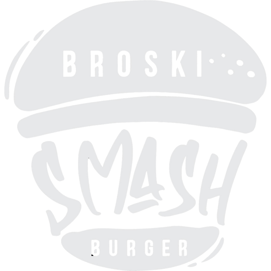 Broski Burger Logo – modernes Branding für ein American Smash Burger Restaurant mit einzigartigem Design.